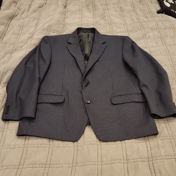 MICHAEL Michael Kors For Macys Dark Blue Checkered Men's Blazer Size 44R!